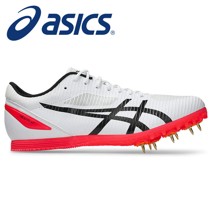 【 2026年 春夏モデル】【 アシックス  asics 】【 シューズ 靴 】 スパイク HEATFLAT ヒートフラット 12 メンズ レディース 男女兼用 2E 短距離 中距離 ハードル 跳躍種目 1093A195 (102) ホワイト/ディーバピンク [260419][amz] 父の日