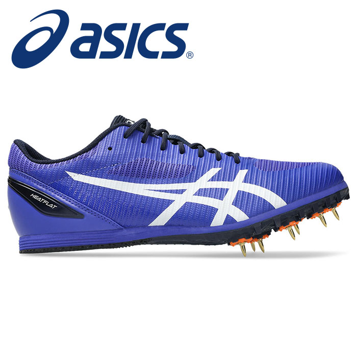 【 2026年 春夏模範例】【 アシックス  asics 】【 シューズ 靴 】 スパイク HEATFLAT ヒートフラット 12 メンズ レディース 男女兼用 2E 短距離 中距離 ハードル はね上がる品目 1093A195 (401) 藍緑色張り裂ける/白いこと [260419][amz]