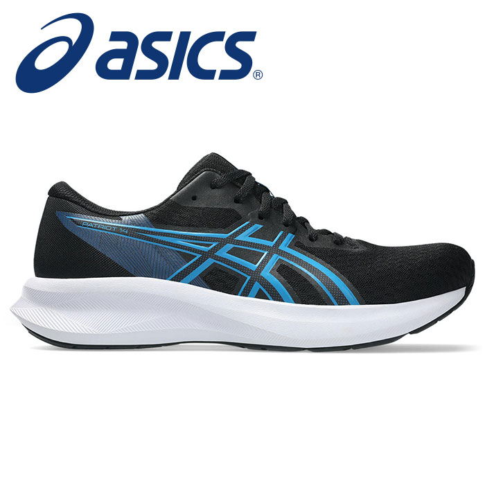 【 2026年 春夏モデル】【 アシックス asics 】【 シューズ 靴 】 ランニングシューズ PATRIOT パトリオット 14 メンズ ランニング 1011C050 (005) ブラック/エージアンブルー [260129][amz]