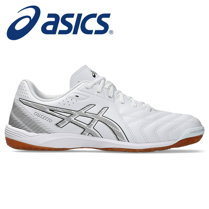 【 2026年 春夏ひな形】【 アシックス  asics 】【 シューズ 靴 】 フットサル シューズ メンズ レディース 男女兼用 CALCETTO カルチェット WD 9 広広とした 3E 幅ひろい インドア 屋内 1113A037 (103) 白いこと/火器金属元素 [260419][amz] 父の日