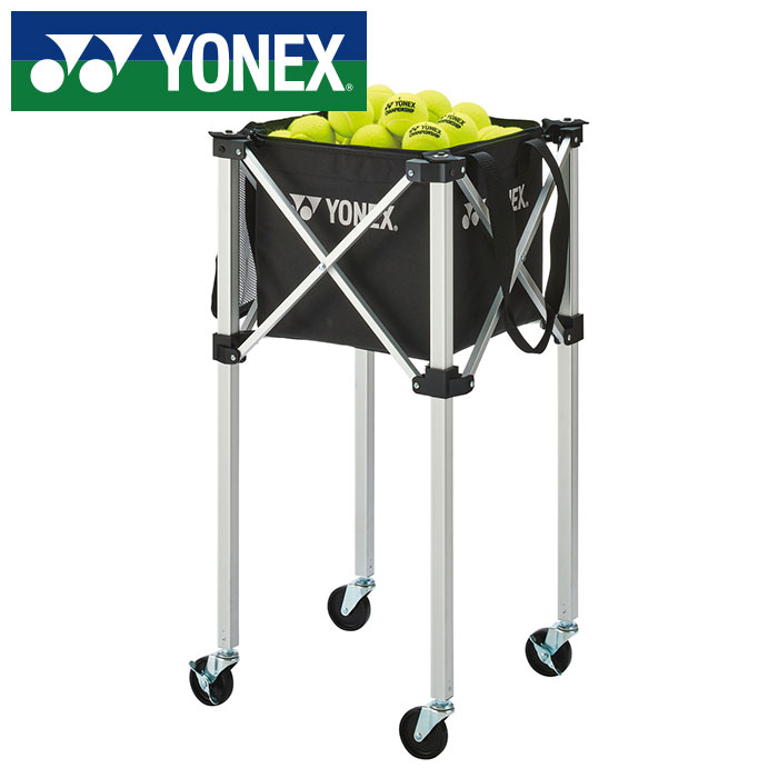 【 ヨネックス YONEX 】【 設備 用具 】 AC383 テニス アクセサリー キャスター付きボールバッグ2 ブラック 007 卒業記念品 卒団記念品 [220508][amz]