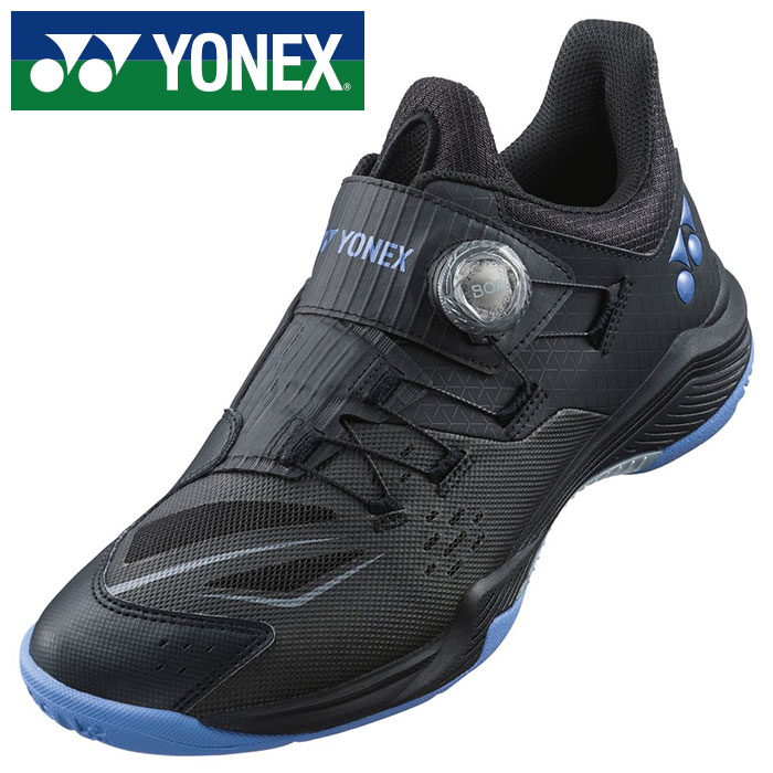 ★日本バドミントン協会審査合格品★【 ヨネックス YONEX 】【 シューズ 靴 】 バドミントンシューズ パワークッション88ダイヤル メンズ ローカット 靴幅3E SHB88D3 (537) ブラック/パープル [240523][amz]｜アスリート　ステージ