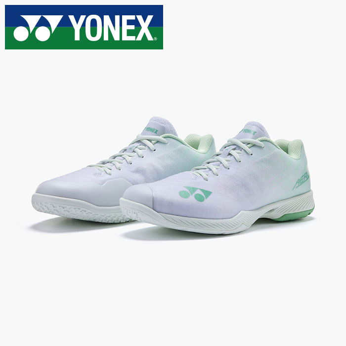 【 ヨネックス YONEX 】【 シューズ 靴 】 バドミントンシューズ パワークッションエアラスZワイド メンズ レディース 男女兼用 4E ワイド SHBAZ2W (136) ホワイト/グリーン [251211][amz]｜アスリート　ステージ