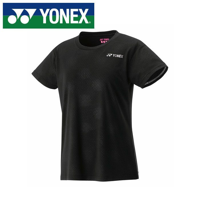 【メール便送料無料(追跡可能)】【 ヨネックス YONEX 】【 ウェア 】 テニス バドミントン レディース Tシャツ ドライ 速乾 ヨネックス YONEX 16814 (007) ブラック [250609][amz]