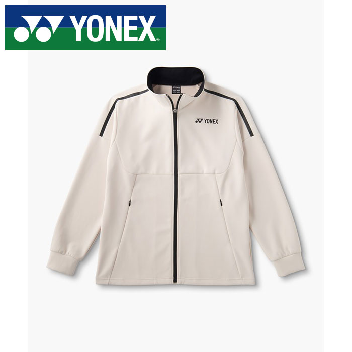 【 2026年 春夏モデル】【 ヨネックス YONEX 】【 ウェア 】 テニス バドミントン ニット フルジップ ジャケット メンズ レディース 男女兼用 練習着 トレーニングウェア 移動着 50204 (200) オフホワイト [260517][amz]｜アスリート　ステージ
