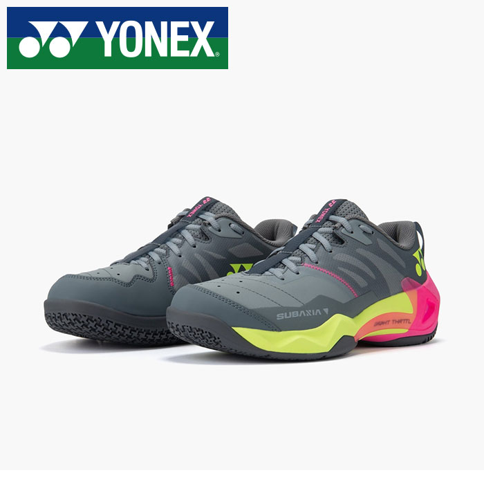 【 2026年 春夏モデル】【 ヨネックス YONEX 】【 シューズ 靴 】 バドミントンシューズ サブアクシア GT ワイド メンズ レディース 男女兼用 バドミントン 4E 幅広 SHBSG1W (010) グレー [260517][amz]｜アスリート　ステージ