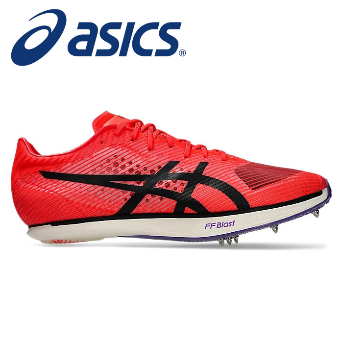 ★接地感とライド感を追求！短距離走向け★【 2026年 春夏モデル】【 アシックス asics 】【 シューズ 靴 】 陸上 スパイク ジェットスプリント 3 メンズ レディース 男女兼用 2E 短距離 1093A222 (600) フラッシュレッド/ブラック [ten][260227][amz]