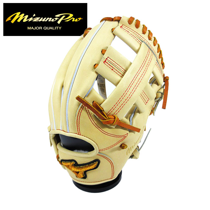 [型付け1円(オプション含む)]★ポイント10倍！展示会限定品★【 ミズノプロ Mizuno Pro 】【 グラブ グローブ 】 野球 一般 軟式 グローブ(内野手用) 右投げ Classic 1AJGR31123 (8049) ブロンド×コルク [ten][240822][グラブ袋付き/箱入り][刺繍可][amz]