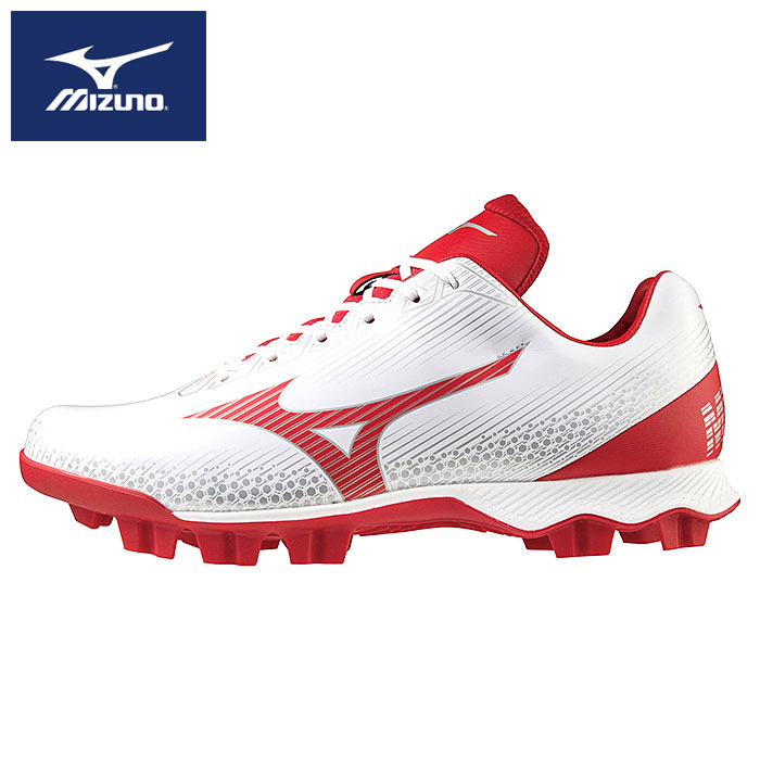 ［ビッグM］Mizunoミズノプロ 26cm スパイクホワイト/レッド新品未使用 ten_11gp222162_1.jpg