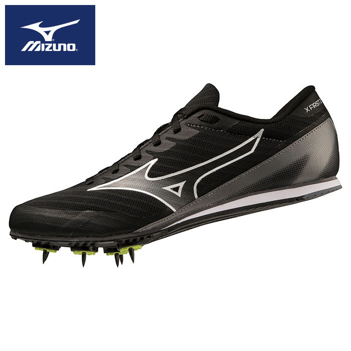 ★最初の1足にオススメ★【 ミズノ  MIZUNO 】【 シューズ 靴 】陸上競技 スパイク エックスファースト2 ワイド メンズ レディース 初心者 短距離 中長距離 走幅跳 U1GA233101 ブラック×ダークグレー [ten][230325][amz]