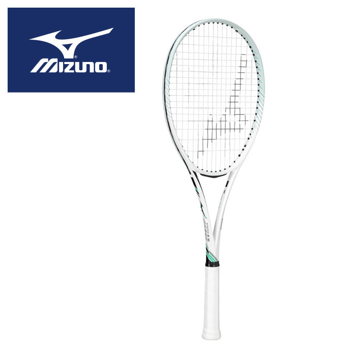 ★上級者向けモデル！後衛向け！ポータブルケース付き★【 ミズノ MIZUNO 】 ソフトテニス ラケット フレームのみ ディーフォース S-10 軟式 後衛 Dフォース 63JTN54401 ホワイト×ジェードグリーン [ten][250625][amz]