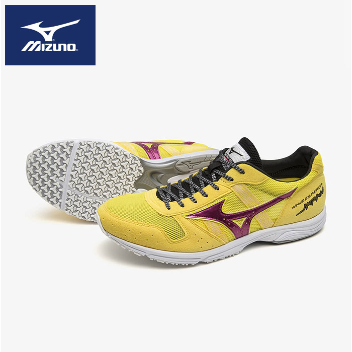 ★こだわり抜かれた日本製トップモデル★【 ミズノ MIZUNO 】【 シューズ 靴 】陸上競技 ランニングシューズ ウエーブエンペラーJAPAN4(レーシング) レーシングシューズ メンズ・レディース兼用 U1GD192071 イエロー/ピンク [ten][230723][amz]