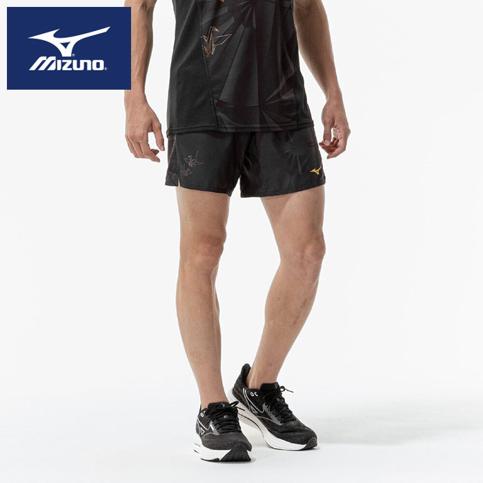 【 2026年 春夏モデル】【 ミズノ MIZUNO 】【 ウェア 】 ランニング ショート パンツ メンズ マルチポケット パンツプラス グラフィック 7インチ ショーツ 折り紙 オリガミ 折り鶴 J2MBD05090 ヤマオリ [ten][260326][amz]