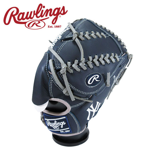 [型付け1円(オプション含む)]【 ローリングス Rawlings 】【 グラブ グローブ 】 野球 一般 軟式 グローブ 投手 ハイパーテック MLB チーム 右投げ ローリングス ピッチャー GR5HTMA15W (NYY) ヤンキース [ten][250228][刺繍可][amz]