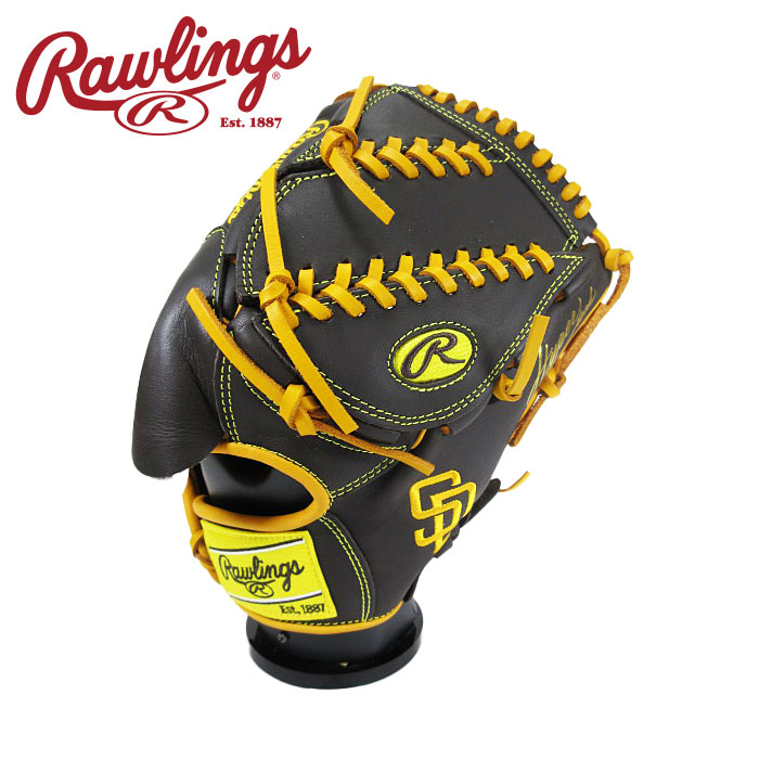 [型付け1円(オプション含む)]【 ローリングス Rawlings 】【 グラブ グローブ 】 野球 一般 軟式 グローブ 投手 ハイパーテック MLB チーム 右投げ ローリングス ピッチャー GR5HTMA15W (SPD) パドレス [ten][250228][刺繍可][amz]