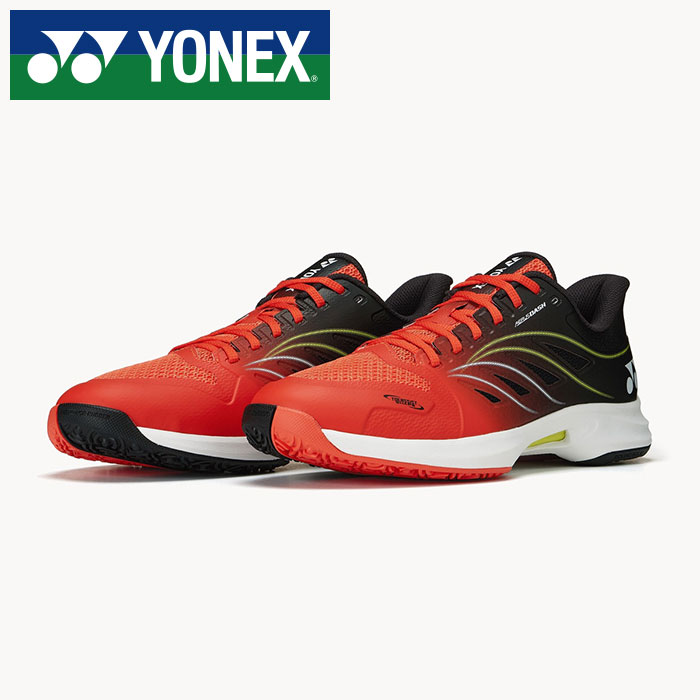 ★ヨネックス最軽さ模範例★【 ヨネックス  YONEX 】【 シューズ 靴 】 庭球シューズ 力強さ座布団 エアラスダッシュ 5 GC 3E オムニクレー メンズ レディース 男女兼用 庭球 SHTAD5GC (674) フレイムレッド/黒いこと [ten][250928][amz] 父の日