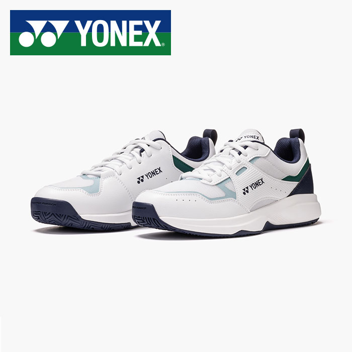 ★クレー・砂入り人工芝用★【 2026年 春夏モデル】【 ヨネックス YONEX 】【 シューズ 靴 】 テニスシューズ パワークッション プロムーブ クラシック GC メンズ レディース 男女兼用 オムニクレー テニス オムニ クレー SHTPG (136) ホワイト/グリーン [ten][260410][amz]