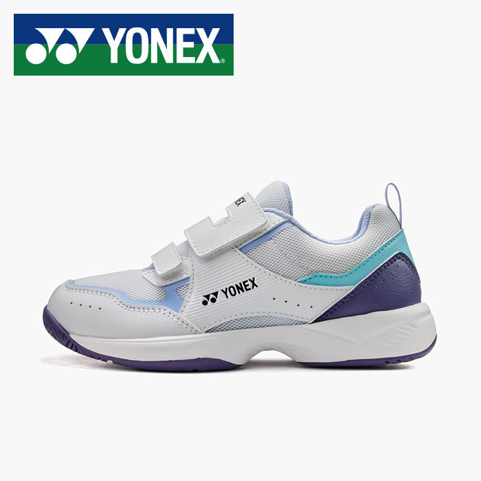 【 ヨネックス YONEX 】【 シューズ 靴 】 ジュニア テニスシューズ パワークッション プロムーブ ジュニアGC 子供 こども キッズ テニス ベルクロ マジックテープ SHTPJVG (063) ホワイト/サックス [ten][260214][amz]