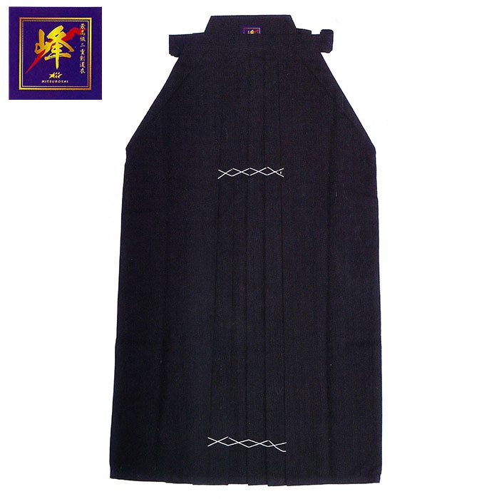 ★適合身長:185cm前後★【特価SALE　セール価格】【 ミツボシ 】 剣道着 袴 はかま 峰 金印 正藍染極 #11000 湯通し H011 H-011 [201220][刺繍可]｜アスリート　ステージ