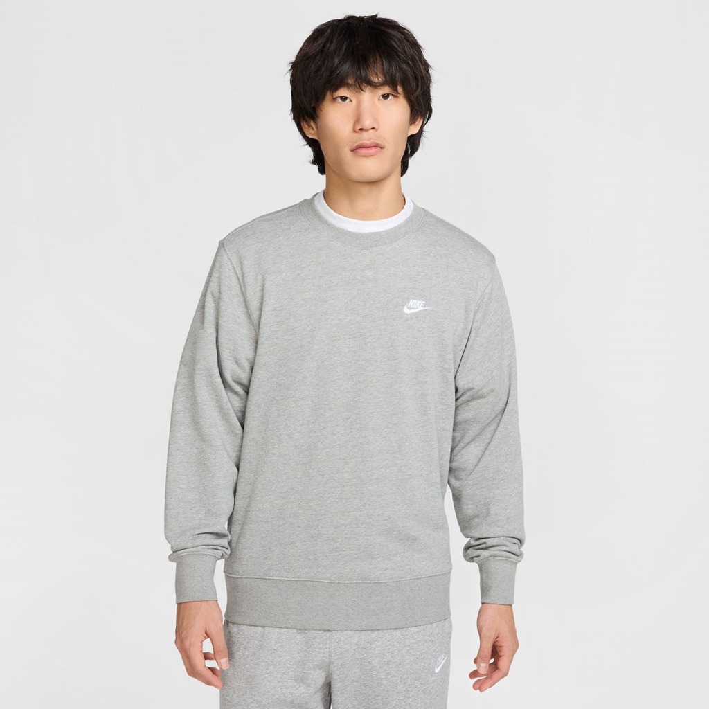 【 ナイキ NIKE 】【 ウェア 】 スウェット トップ ナイキ クラブ フリース メンズ レディース 男女兼用 クルー トレーニング ウェア トレーナー FN3889 (063) ダークグレーヘザー [250914][amz]