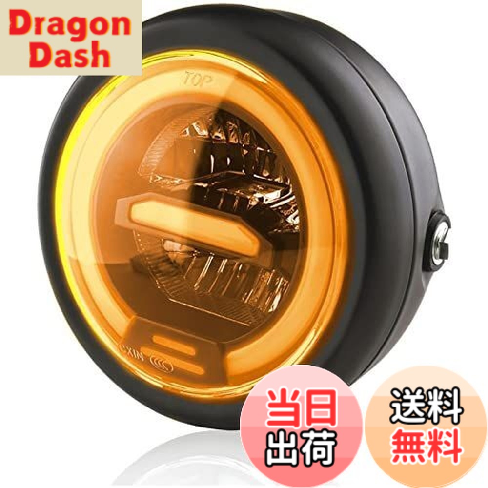 【送料無料】Meliore 汎用 LED ヘッドライト イカリング デイライト ポジション モンキー ゴリラ ダックス エストレヤ TW200 TW225 FTR223 250TR カフェ 仕様 カスタム