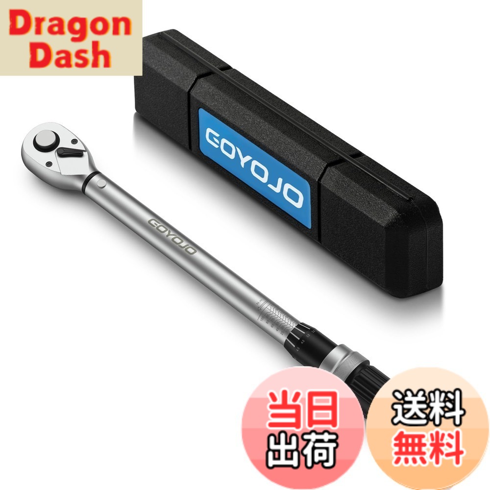 【送料無料】GOYOJO トルクレンチ プレセット型 差込角(1/2インチ) 10-110N.m 両回転対応 トルク精度 ±3% 自動車用、自電車、オートバイ、機械の整備 タイヤ交換 作業工具 （ 10-110N.m ）