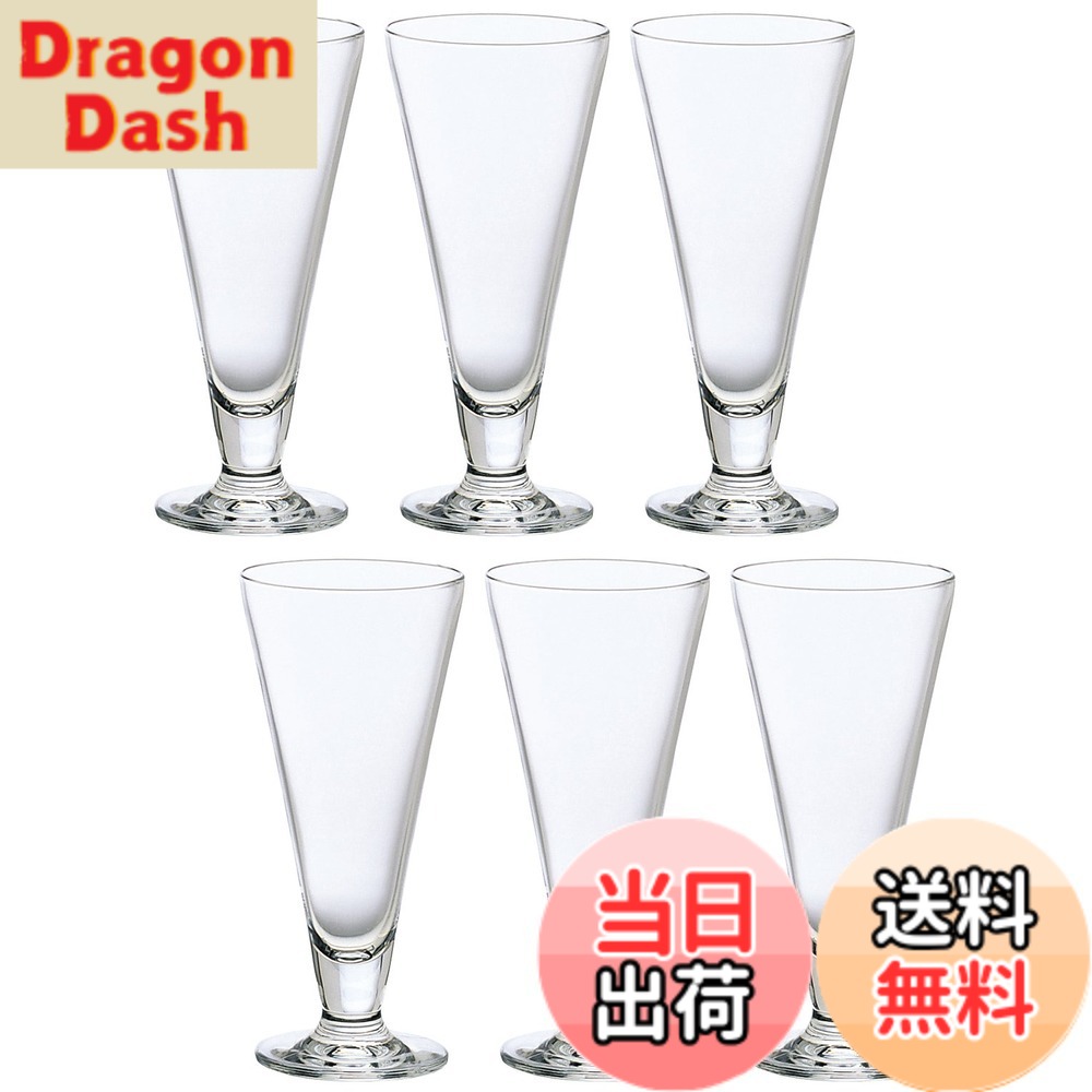 【送料無料】アデリア(ADERIA) H・AXドレッシー パフェグラス H クリア 450ｍｌ 6個セット 日本製 デザート サンデー 容器 カップ ガラス おしゃれ アイスクリーム クリームソーダ 足付き 喫茶店 食器 業務用 口部強化 スタンダード L6644