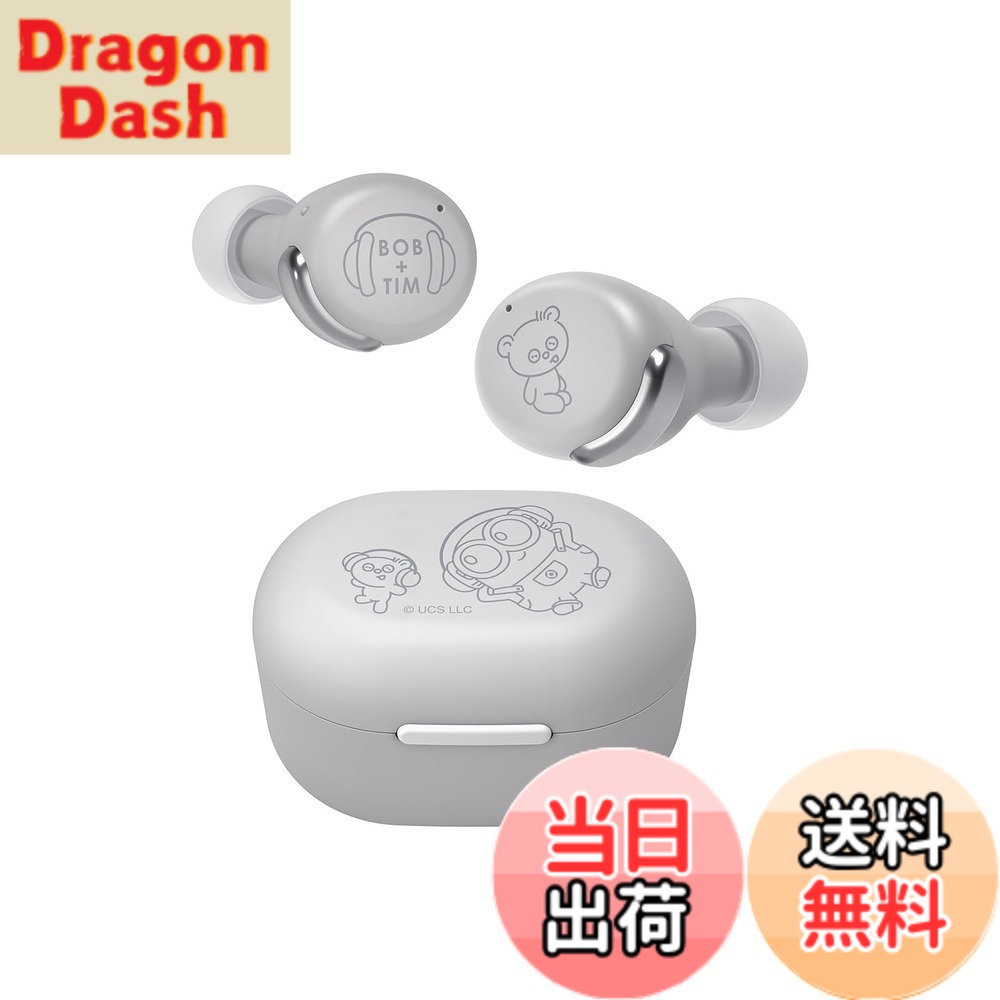 【送料無料】JVCケンウッド Victor HA-A30T-EH ワイヤレスイヤホン Bluetooth Ver5.2 ミニオン ノイズキャンセリング マイク付き 合計21時間再生 外音取込み機能 防水 IPX4 低遅延 テレワーク 小型 軽量 グレー