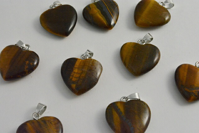 楽天市場】1個 ブルータイガーアイ ペンダントトップ ハート シルバー