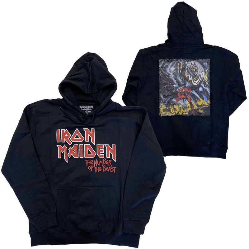 楽天市場】IRON MAIDEN アイアンメイデンNUMBER OF THE BEAST Hoodie