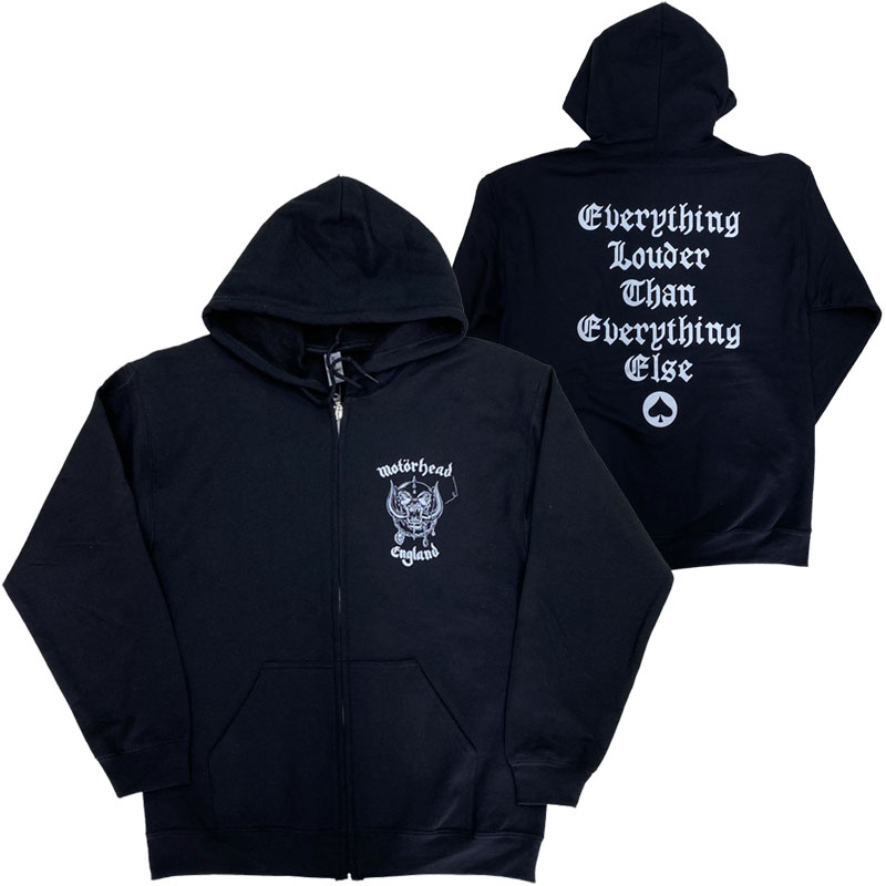 モーターヘッド・MOTORHEAD・ENGLAND POCKET PRINT・ジップパーカー・ジップアップパーカー・ロックパーカー・オフィシャル パーカー