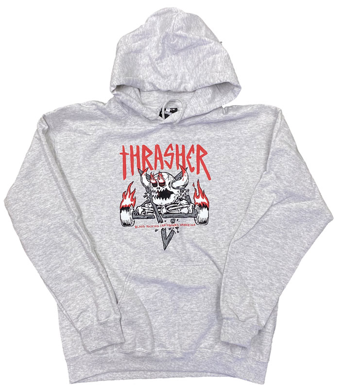 THRASHER MAGAZINE x TOY MACHINE・スラッシャー・トイマシーン・コラボ・MONSTER-GRAM・パーカー・プルオーバー・正規品|dragtrain/ドラッグトレイン