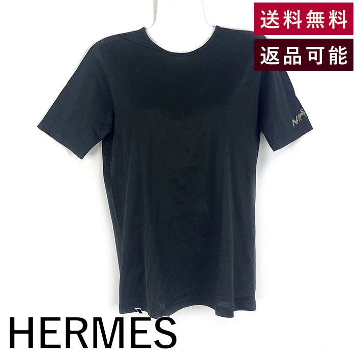 【レザーワッペン付き】HERMES Tシャツ お洒落 シンプル 楽天市場】HERMES エルメス Tシャツ サイズ:L 21AW ワンポイント