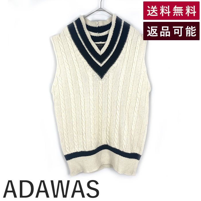 楽天市場】ADAWAS アダワス Bshop 別注 ベスト オフホワイト サイズ