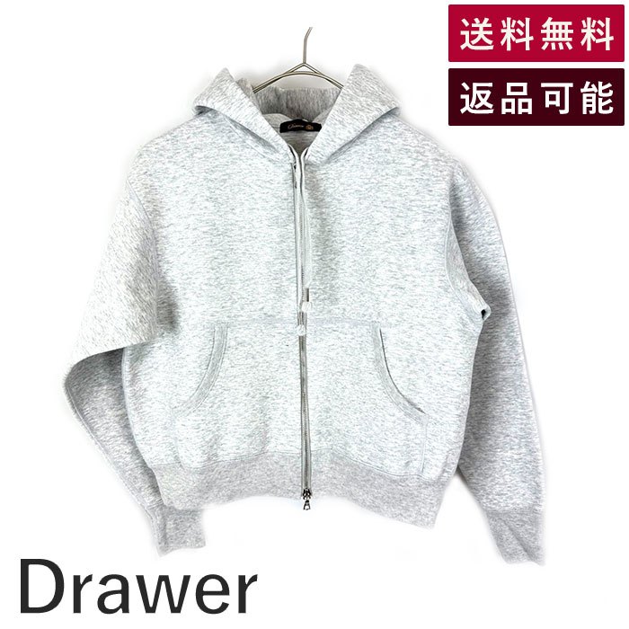 美品ドゥロワー スウェットパーカー白、サイズ1 Drower 楽天市場】Drawer / ドゥロワー | ツリウラケ ジップパーカー