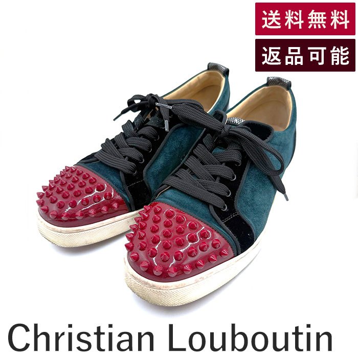 楽天市場】クリスチャンルブタン スパイクスタッズ 靴 チェック柄