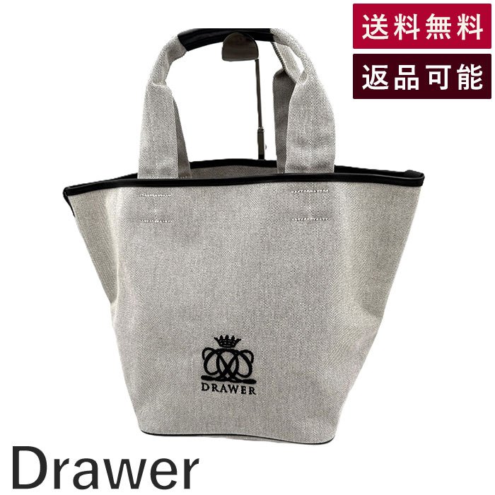 【中古】ドゥロワー Drawer ノベルティトートバッグ キャンバス生地 レザー グレー系 ブラック 送料無料 i0501k00315 返品可 古着 中古 ブランド古着DB
