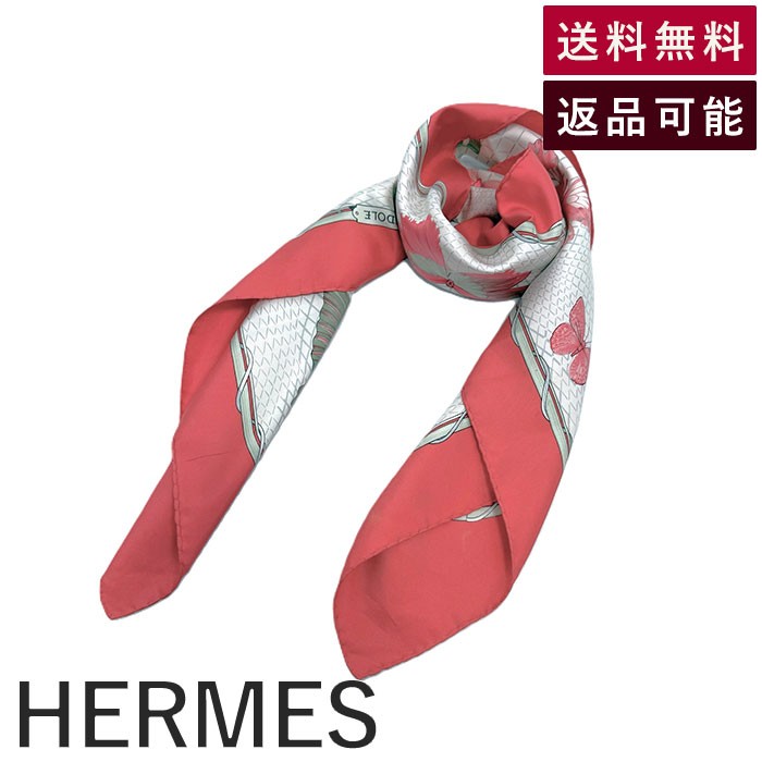 楽天市場】HERMES エルメス スカーフ カレ90 花柄 胡蝶蘭 オーキッド