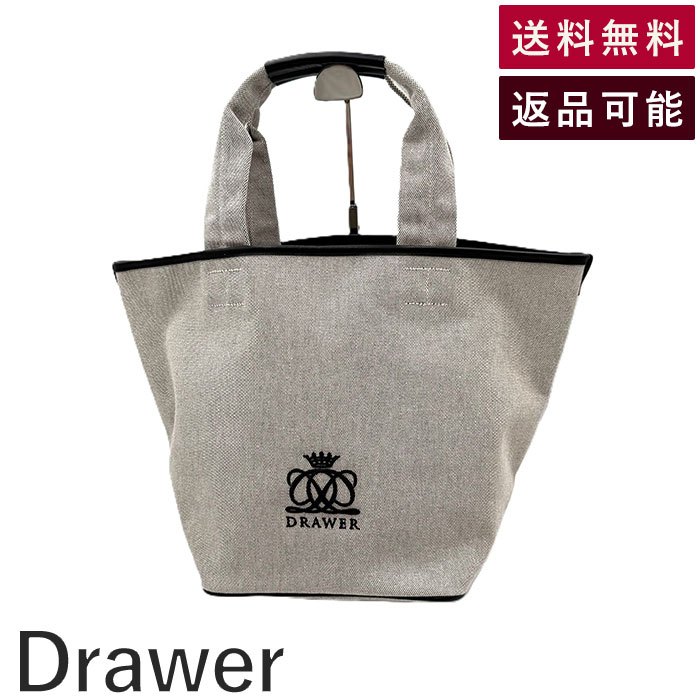 【中古】ドゥロワー Drawer ノベルティトートバッグ キャンバス生地 レザー グレー系 ブラック 送料無料 i0811y00212 返品可 古着 中古 ブランド古着DB