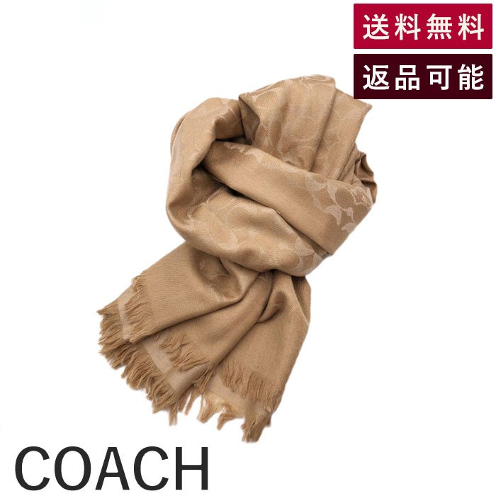 楽天市場】【中古】COACH(コーチ) ストール(ショール) ベージュ