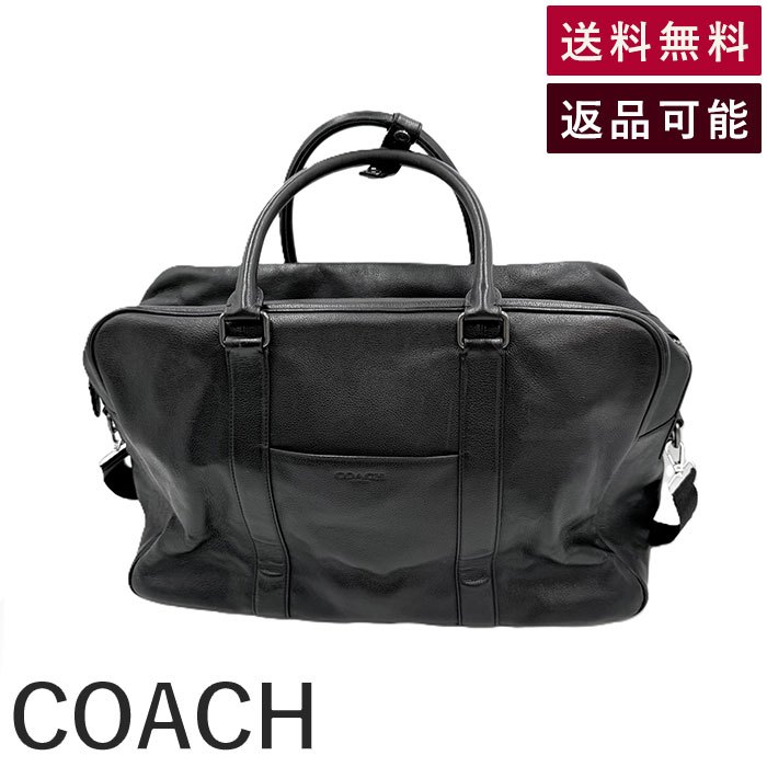【極美品】COACH コーチ オールレザー 本革 ボストンバッグ 2way 黒 COACH 2way ボストンバッグ 旅行バック オールレザー BLACK