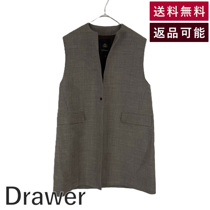楽天市場】Drawer ドゥロワー リバーシブルベスト ジレ サイズ:36 6522