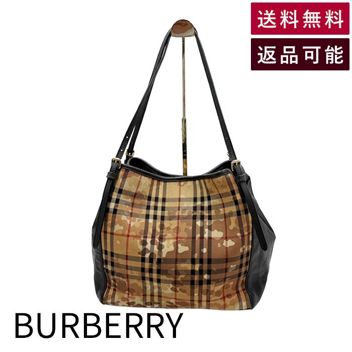 【百貨店SALE 20％OFF】【中古】赤ちょうちんバリー BURBERRY ノバチェック 間鴨フラ柄 トートバッグ ショルダーバッグ 貨物輸送無料  i1029pq018120 返品可 古着 中古 ブランド名古着DB