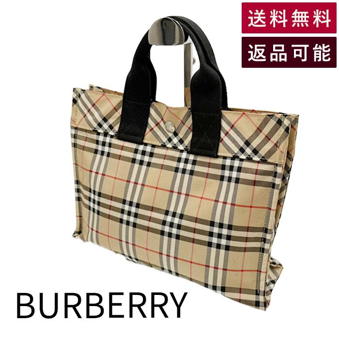 【中古】赤ちょうちんバリー BURBERRY トートバッグ ノバチェック ベージュ ハンドバック レディース A4納める可 貨物輸送無料  i1029pq00135 返品可 古着 中古 ブランド名古着DB