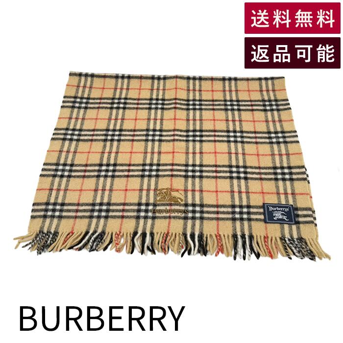 【中古】赤ちょうちんバリー BURBERRY 毛布 ひざ掛け ノバチェック ベージュ 羊毛100％ 貨物輸送無料  j0215pq02338 返品可 古着 中古 ブランド名古着DB