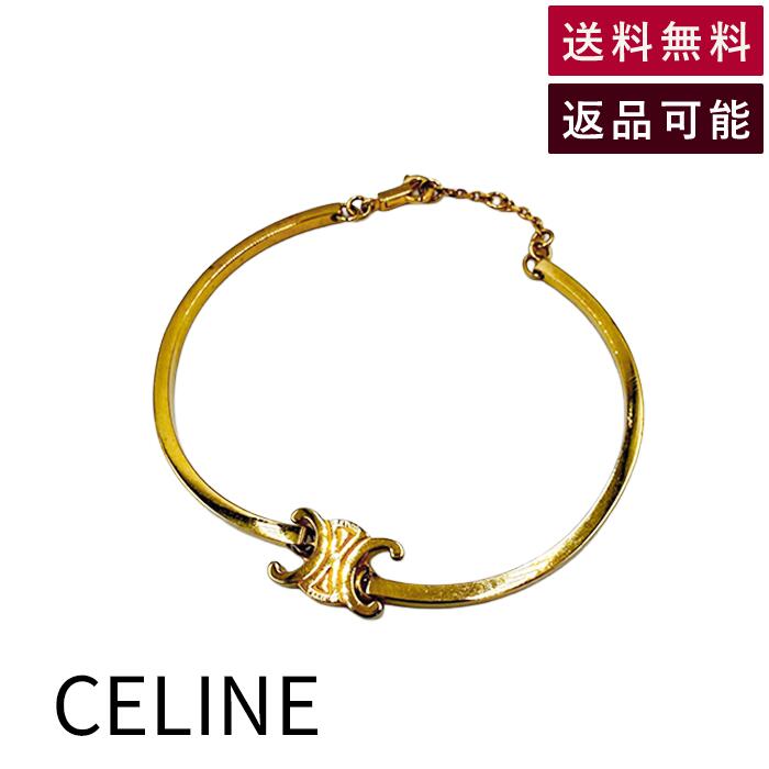 【中古】セリーヌ CELINE ブレスレット ゴールド 約17cm レディース ロゴ 送料無料 j0213aq017231 返品可 古着 中古 ブランド古着DB