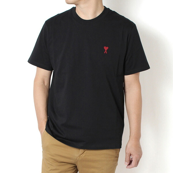 26SS青写真意中の女 アレクサンドル マテュッシ AMI Alexandre Mattiussi メンズ AMI DE COEUR プルオーバー【001 BLACK】BFUTS035.724 001/【2026SS】m-tops