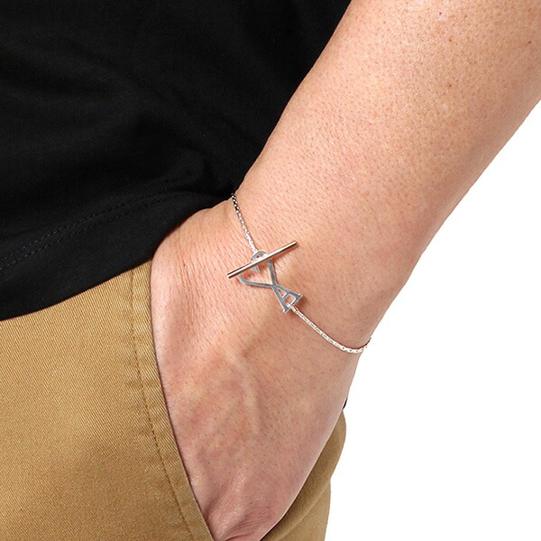 【ポイント祭】26SSモデルアミ アレクサンドル マテュッシ AMI Alexandre Mattiussi メンズ AMI DE COEUR チェーンブレスレット【900 ARGENT】UJW917.361 900/【2026SS】accessory