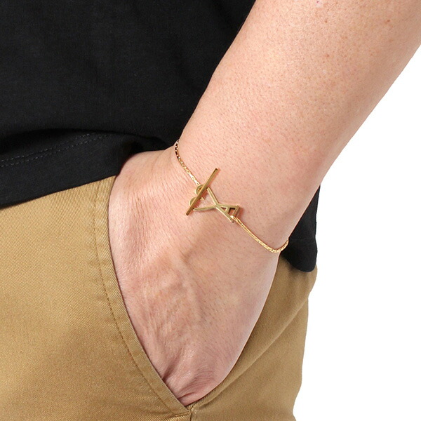 【ポイント祭】26SSモデルアミ アレクサンドル マテュッシ AMI Alexandre Mattiussi メンズ AMI DE COEUR チェーンブレスレット【902 ORO】UJW917.361 902/【2026SS】accessory