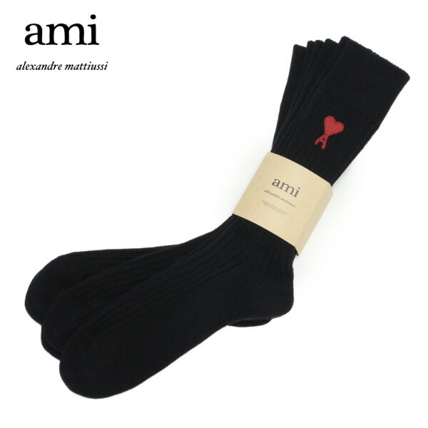 【新品正規品】Amiparis ロゴソックス ブラック 楽天市場】ami paris アミパリス ソックス【3Pセット】THREE